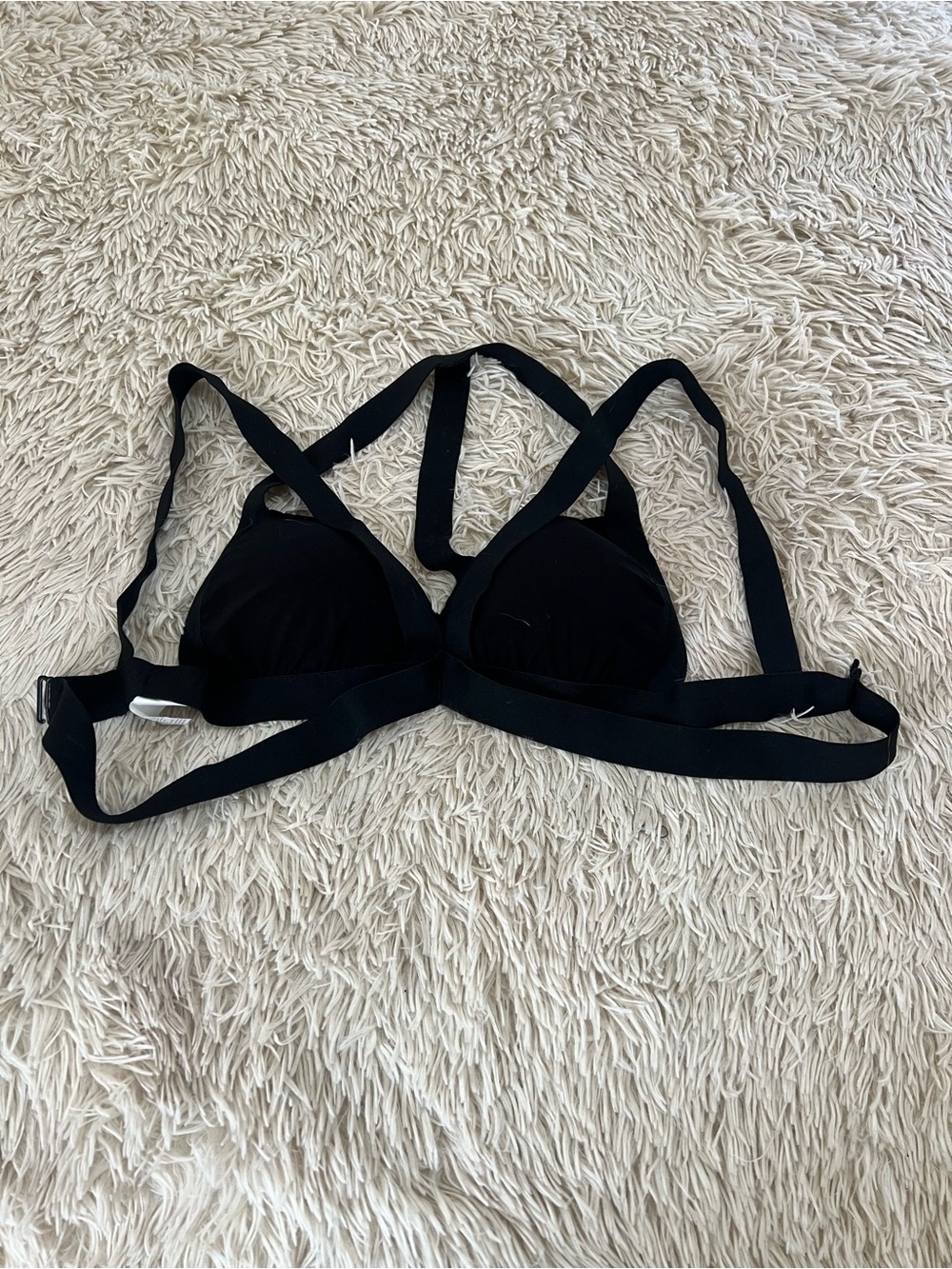 Strappy Black Triangle Bralette with Adjustable Band